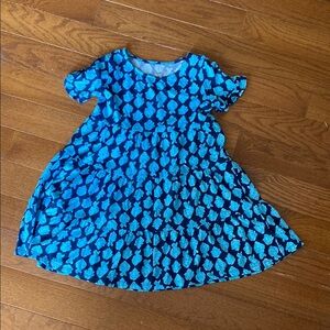 Blue Patterned Kids Dress